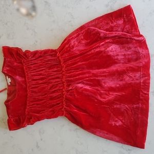Girls J. Crew crewcuts red velvet like material size 7